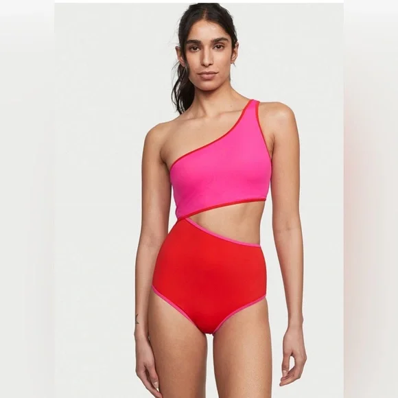 🆕 RESERVED 806 VICTORIA'S SECRET VS SWIM Cutout One-Piece Swimsuit Medium - Picture 1 of 10